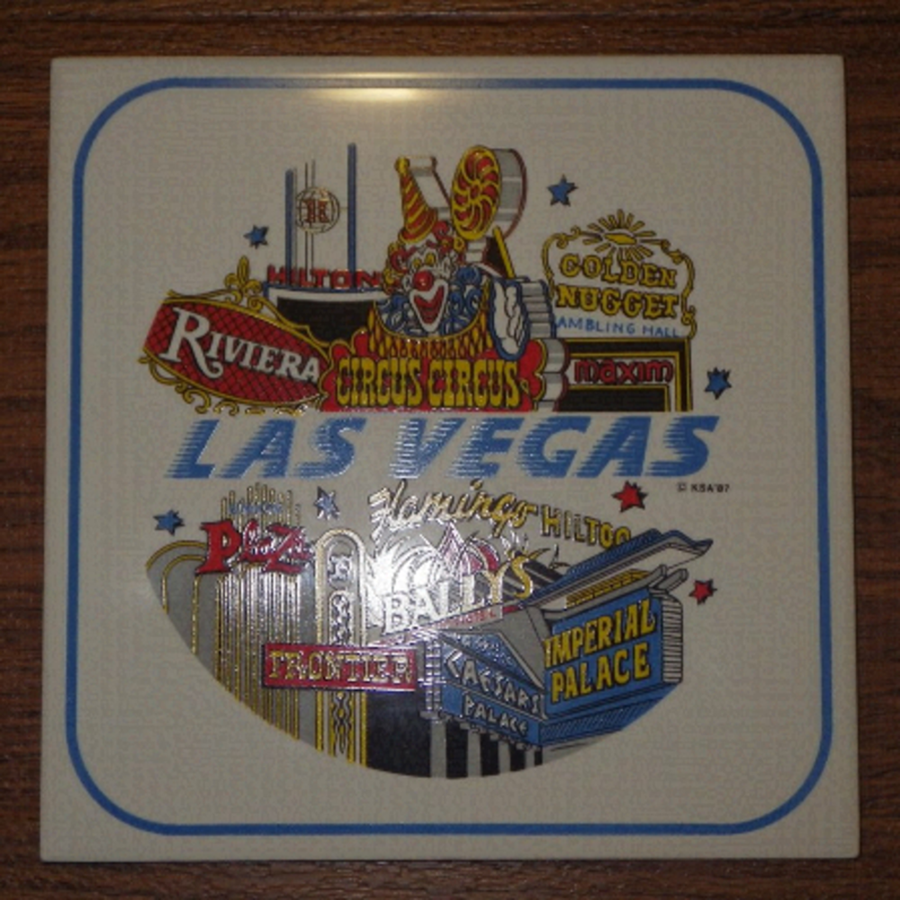 FUN Retro Las Vegas Tile Trivet Las Vegas Strip